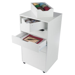 Winsome Wood Halifax Multi-storage Mobile Cabinet With Bins & Drawers - Versatile Organizer For Any Space White Composite Wood 10719-winsome-wood
