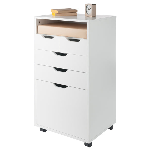Winsome Wood Halifax Multi-storage Mobile Cabinet With Bins & Drawers - Versatile Organizer For Any Space White Composite Wood 10719-winsome-wood
