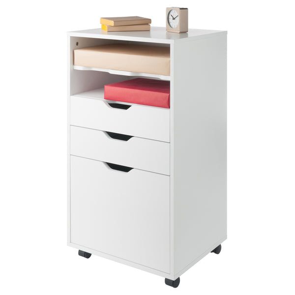 Winsome Wood Halifax Multi-storage Mobile Cabinet With Bins & Drawers - Versatile Organizer For Any Space White Composite Wood 10719-winsome-wood