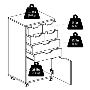 Winsome Wood Halifax Multi-storage Mobile Cabinet With Bins & Drawers - Versatile Organizer For Any Space White Composite Wood 10719-winsome-wood