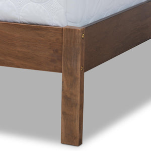 Baxton Studio Baxton Studio Anthony Modern Walnut Brown Panel Bed with Slatted Headboard for Cozy Bedrooms King MG0024-Walnut-King
