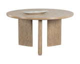 Giulietta Dining Table - Round - Weathered Oak - 55" 107273 Sunpan