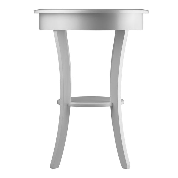 Winsome Wood Sasha Deluxe Round Accent Table With Drawer & Shelf - Elegant White Design For Any Room Decor White Solid ,Composite Wood 10727-winsome-wood