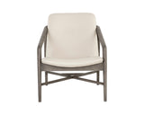 Cinelli Lounge Chair - Ash Grey - Astoria Cream Leather 107291 Sunpan