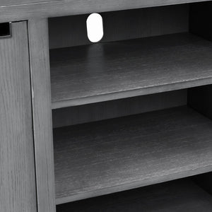 English Elm Pacific Heights Scandinavian Ash Grey Media Console with Open Shelving for Living Rooms B108P481209