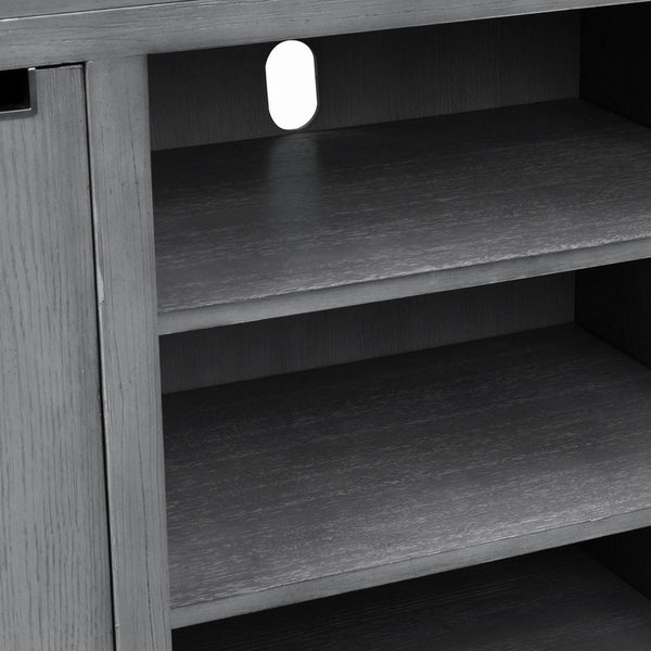 English Elm Pacific Heights Scandinavian Ash Grey Media Console with Open Shelving for Living Rooms B108P481209