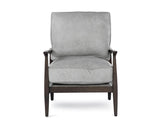 Fedele Lounge Chair - Saloon Light Grey Leather 107303 Sunpan