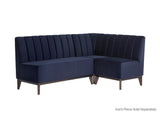 Kosovo Modular Banquette - Bench - Abbington Navy 107345 Sunpan