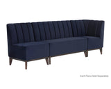 Kosovo Modular Banquette - Single Seat - Abbington Navy 107346 Sunpan