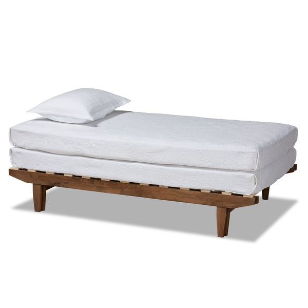 Baxton Studio Baxton Studio Hiro Expandable Twin to King Bed Frame - Stylish Walnut Finish & Modern Design MG0036-Walnut-Extension Bed