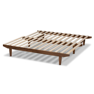 Baxton Studio Baxton Studio Hiro Expandable Twin to King Bed Frame - Stylish Walnut Finish & Modern Design MG0036-Walnut-Extension Bed