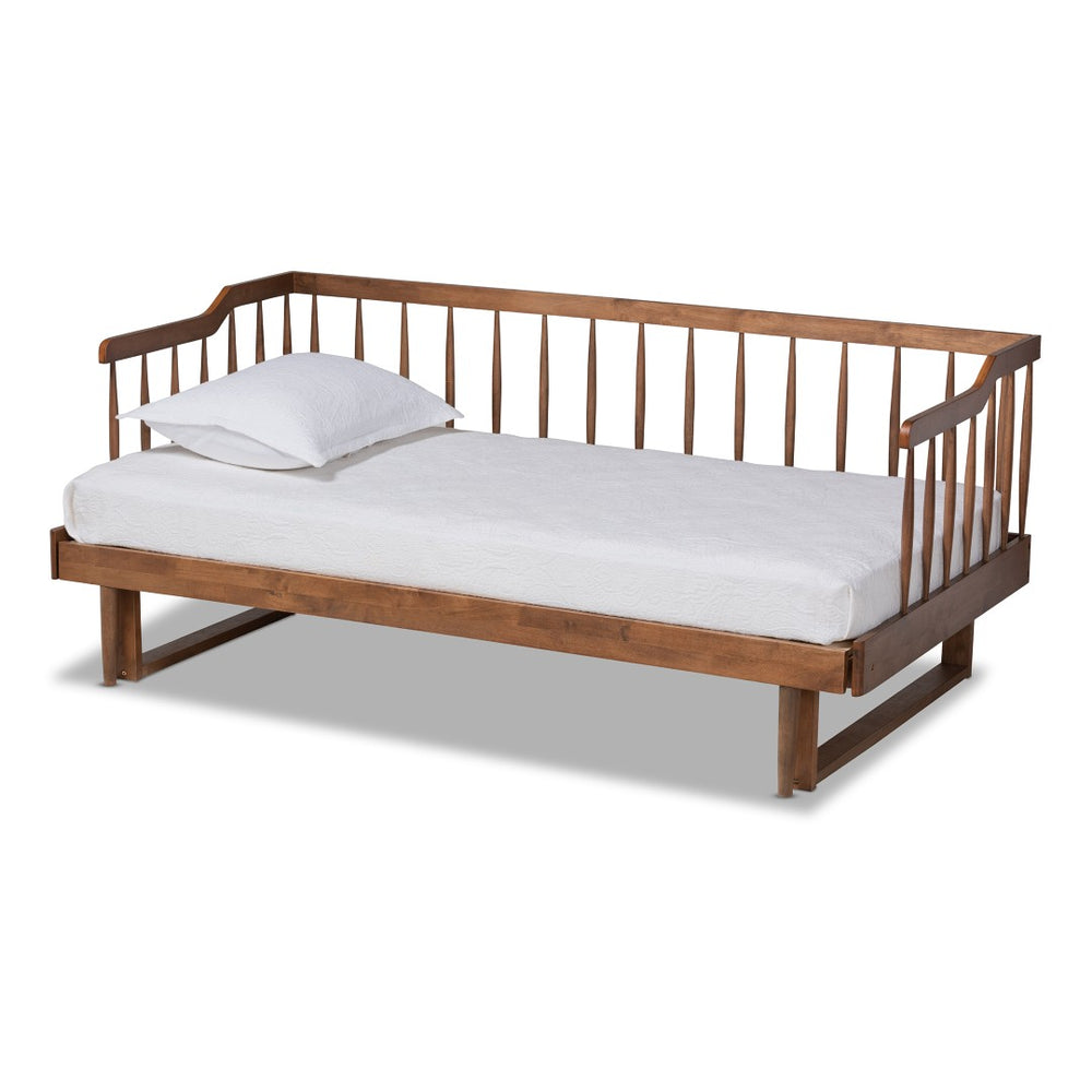 Baxton Studio Baxton Studio Muriel Expandable Twin to King Size Daybed with Walnut Finish and Spindle Design MG0037-Walnut-Daybed
