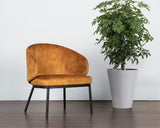 Echo Lounge Chair - Black - Nono Tapenade Gold 107435 Sunpan