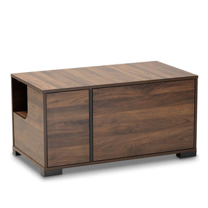 Baxton Studio Baxton Studio Connor Stylish Walnut Brown Cat Litter Box Cover with Hidden Entry & Storage Shelf SECHC150110WI-Columbia-Cat House