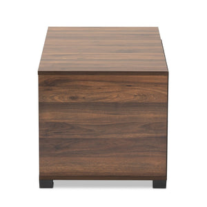 Baxton Studio Baxton Studio Connor Stylish Walnut Brown Cat Litter Box Cover with Hidden Entry & Storage Shelf SECHC150110WI-Columbia-Cat House