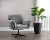 Florelle Swivel Lounge Chair - Belfast Koala Grey 107440 Sunpan