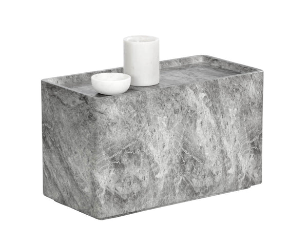 Liza Side Table - Marble Look - Grey 107471 Sunpan