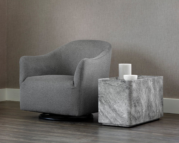 Liza Side Table - Marble Look - Grey 107471 Sunpan