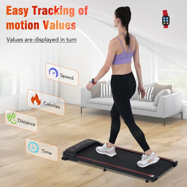 English Elm New Walking Pad Treadmill with Wrist Remote Incline and 265 Lb Capacity for Home Office MS312895AAB