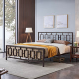 Christopher Knight Home® - Noble House - Claudia Modern Iron King Bed Frame