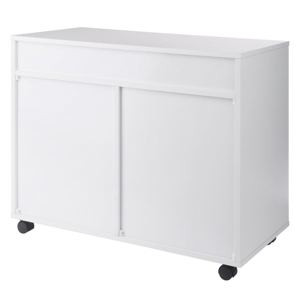 Winsome Wood Halifax 5-drawer Mobile Cabinet - Stylish Multi-storage Organizer For Home, Office & Crafts White Composite Wood 10748-winsome-wood