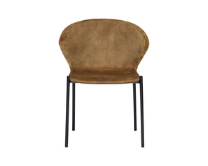 Sunpan Eric Mid-Century Upholstered Dining Chair with Black Steel Legs for Modern Rooms 107513