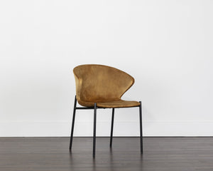 Sunpan Eric Mid-Century Upholstered Dining Chair with Black Steel Legs for Modern Rooms 107513