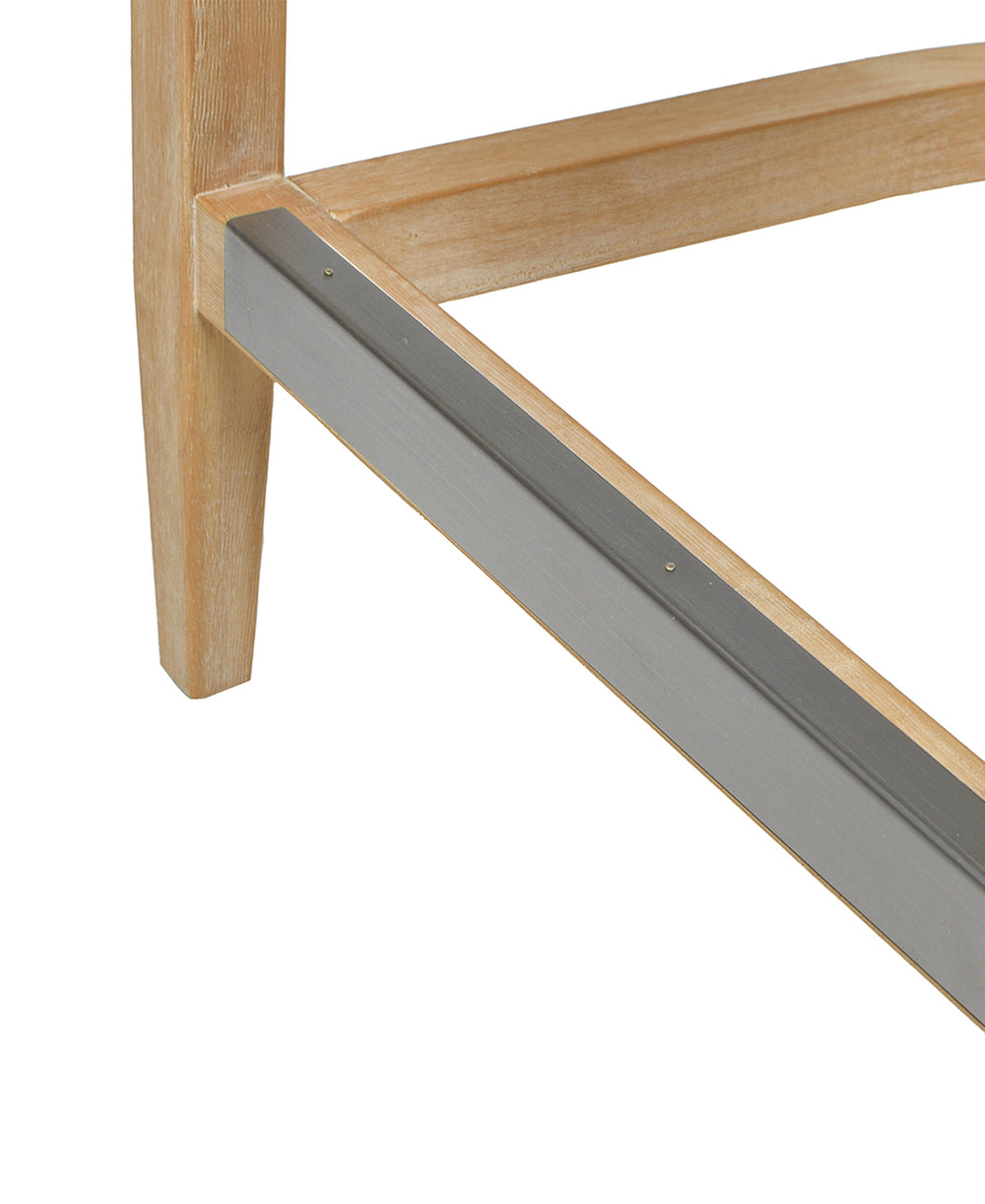 English Elm Jennifer Taylor Home - Americana Mid-Century Modern 26" Counter Stool With Cane Back & Ivory Boucle For Chic Spaces B2719P238381