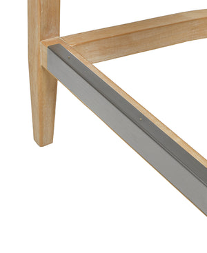 English Elm Jennifer Taylor Home - Americana Mid-Century Modern 26" Counter Stool With Cane Back & Ivory Boucle For Chic Spaces B2719P238381