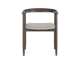 Jeremy Dining Armchair - Dark Brown - Belfast Heather Grey 107577 Sunpan