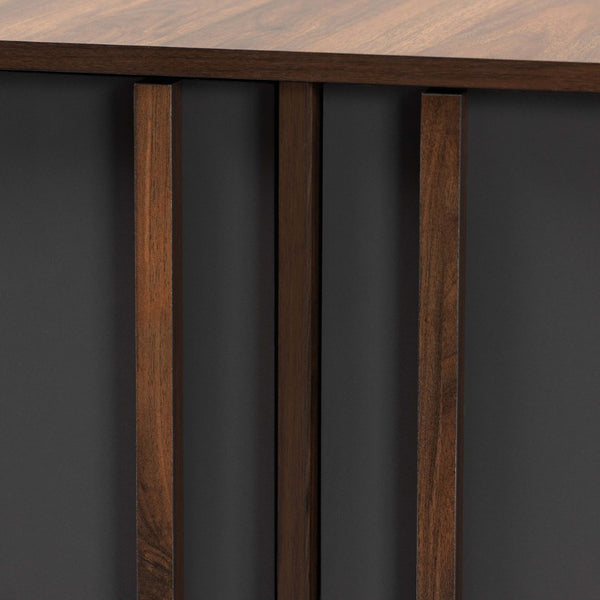 Baxton Studio Baxton Modern Two-Tone Grey & Walnut Wood Shoe Cabinet - Stylish Storage for 15 Pairs of Shoes LV15SC15150-Columbia/Dark Grey-Shoe Cabinet