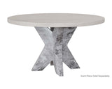 Cypher Dining Table Base - Marble Look - Grey 107583 Sunpan