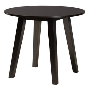 Baxton Studio Baxton Studio Brooke 5-Piece Modern Dining Set in Beige Fabric & Dark Brown Wood for Stylish Spaces Rosie-Sand/Dark Brown-5PC Dining Set