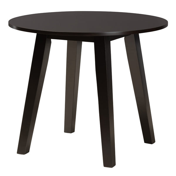 Baxton Studio Baxton Studio Brooke 5-Piece Modern Dining Set in Beige Fabric & Dark Brown Wood for Stylish Spaces Rosie-Sand/Dark Brown-5PC Dining Set