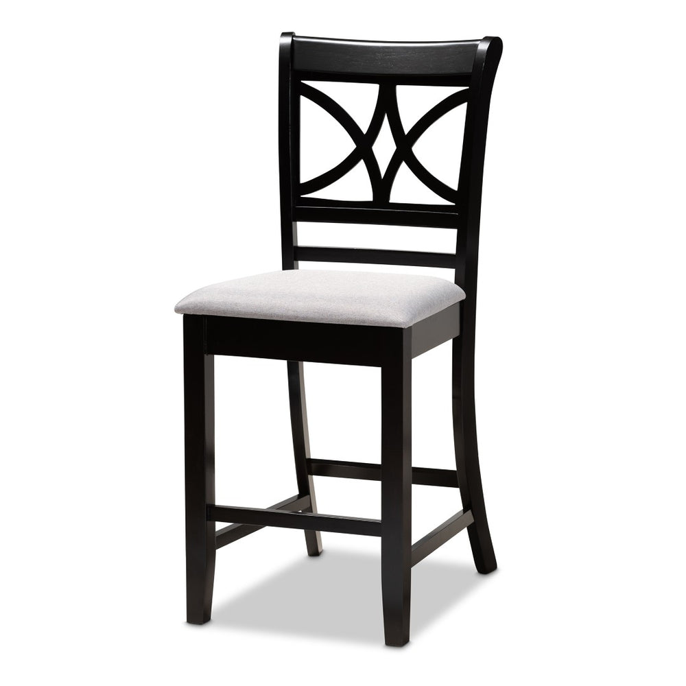 Baxton Studio Baxton Studio Chandler Modern 5-Piece Counter Height Pub Dining Set with Espresso Wood Finish Grey RH329P-Grey/Dark Brown-5PC Pub Set