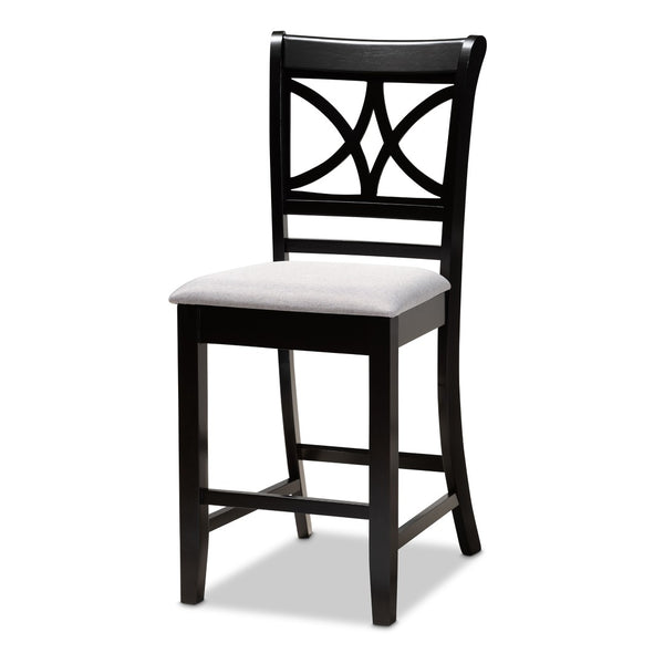 Baxton Studio Baxton Studio Chandler Modern 5-Piece Counter Height Pub Dining Set with Espresso Wood Finish Grey RH329P-Grey/Dark Brown-5PC Pub Set