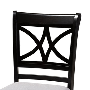Baxton Studio Baxton Studio Chandler Modern 5-Piece Counter Height Pub Dining Set with Espresso Wood Finish Grey RH329P-Grey/Dark Brown-5PC Pub Set
