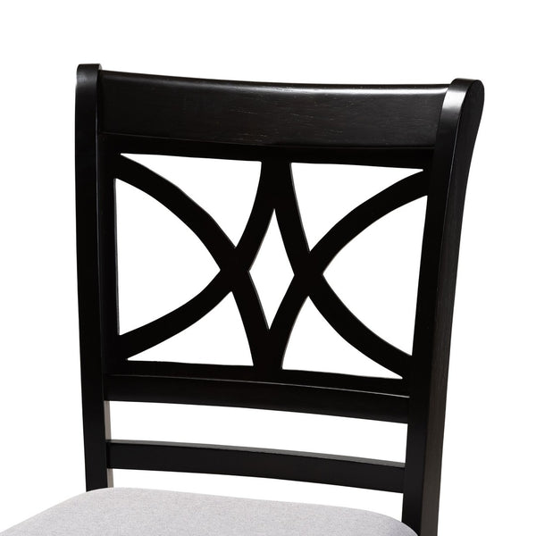 Baxton Studio Baxton Studio Chandler Modern 5-Piece Counter Height Pub Dining Set with Espresso Wood Finish Grey RH329P-Grey/Dark Brown-5PC Pub Set