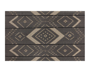 Asana Hand-Woven Rug - Black / Tan - 5' X 8' 107610 Sunpan