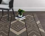 Asana Hand-Woven Rug - Black / Tan - 5' X 8' 107610 Sunpan