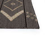 Asana Hand-Woven Rug - Black / Tan - 5' X 8' 107610 Sunpan