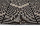 Asana Hand-Woven Rug - Black / Tan - 5' X 8' 107610 Sunpan