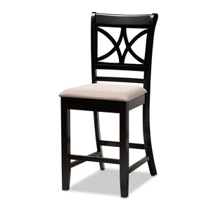 Baxton Studio Baxton Studio Chandler Modern 5-Piece Counter Height Pub Dining Set with Espresso Wood Finish Sand RH329P-Sand/Dark Brown-5PC Pub Set