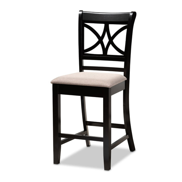 Baxton Studio Baxton Studio Chandler Modern 5-Piece Counter Height Pub Dining Set with Espresso Wood Finish Sand RH329P-Sand/Dark Brown-5PC Pub Set