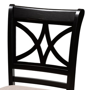 Baxton Studio Baxton Studio Chandler Modern 5-Piece Counter Height Pub Dining Set with Espresso Wood Finish Sand RH329P-Sand/Dark Brown-5PC Pub Set