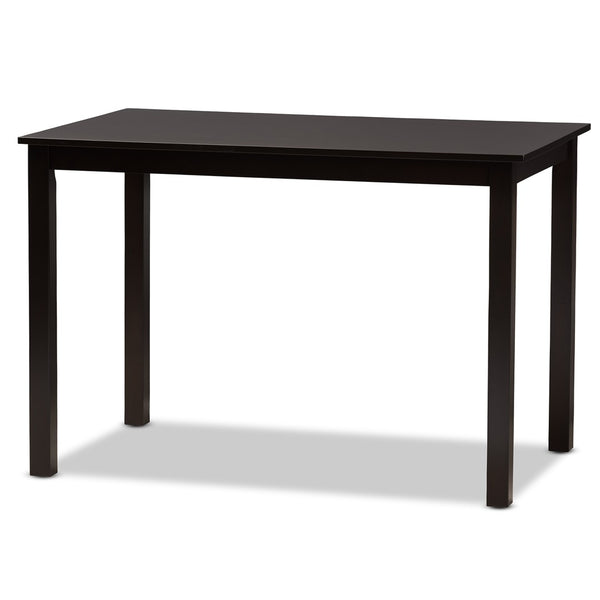 Baxton Studio Baxton Jackson 5-Piece Modern Grey Fabric Dining Set with Espresso Wood Finish for Stylish Spaces RH310C-Grey/Dark Brown-5PC Dining Set