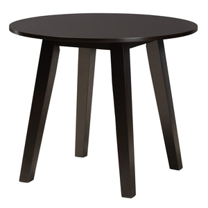 Baxton Studio Baxton Modern 5-Piece Dining Set with Grey Upholstered Chairs and Dark Brown Finished Wood Table Aiden Beige Alice-Sand/Dark Brown-5PC Dining Set