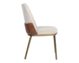 Marie Dining Chair - Belfast Oatmeal / Bravo Cognac 107647 Sunpan