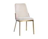 Marie Dining Chair - Belfast Oatmeal / Bravo Cognac 107647 Sunpan