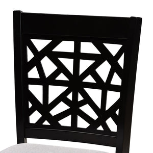 Baxton Studio Baxton Studio Devon Modern Grey Fabric Counter-Height Pub Chair Set with Espresso Wood Finish RH310P-Grey/Dark Brown-PC